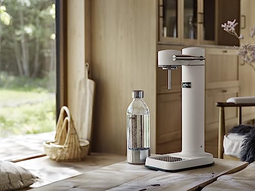Aarke Carbonator 3, Premium Wassersprudler aus Edelstahl mit Aarke Flasche, Mattweiß Finish : Küche, Haushalt &amp; Wohnen